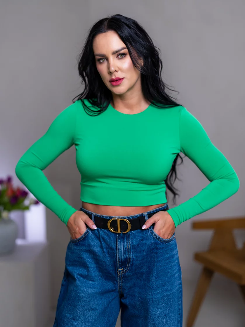 DVOJVRSTVOVÝ CROP TOP “THEA” - ZÁKLADNÝ VÝSTRIH