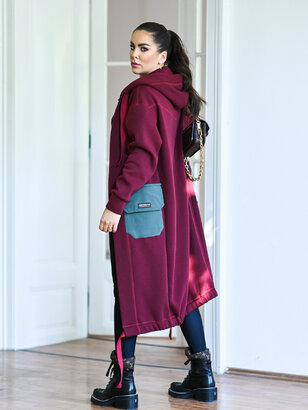 KARDIGAN BORDEAUX & KHAKI / 2 DĹŽKY NA VÝBER !