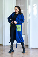 KARDIGAN DARK BLUE & AVOCADO / 2 DĹŽKY NA VÝBER !