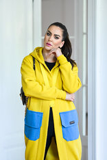 KARDIGAN DARK YELLOW & PETROL / 2 DĹŽKY NA VÝBER !