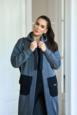 KARDIGAN GRAY & BLACK / 2 DĹŽKY NA VÝBER !