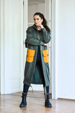 KARDIGAN KHAKI & OCHER / 2 DĹŽKY NA VÝBER !