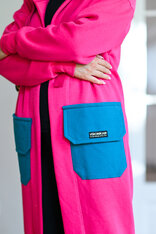 KARDIGAN MAGENTA & OPAL GREEN / 2 DĹŽKY NA VÝBER !