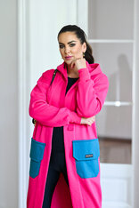 KARDIGAN MAGENTA & OPAL GREEN / 2 DĹŽKY NA VÝBER !