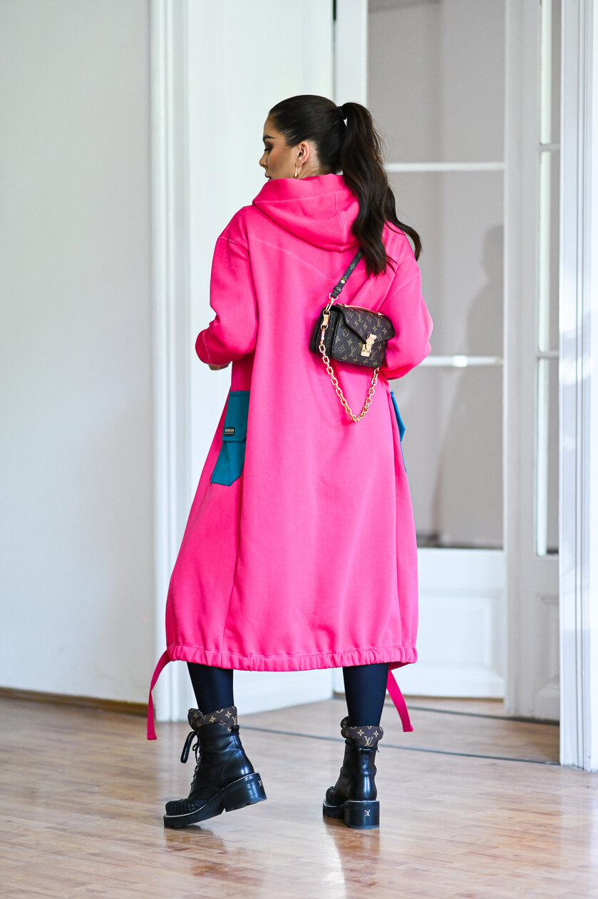 KARDIGAN MAGENTA & OPAL GREEN / 2 DĹŽKY NA VÝBER !