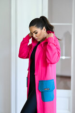 KARDIGAN MAGENTA & OPAL GREEN / 2 DĹŽKY NA VÝBER !