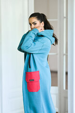 KARDIGAN MINT GREEN & SALMON / 2 DĹŽKY NA VÝBER !