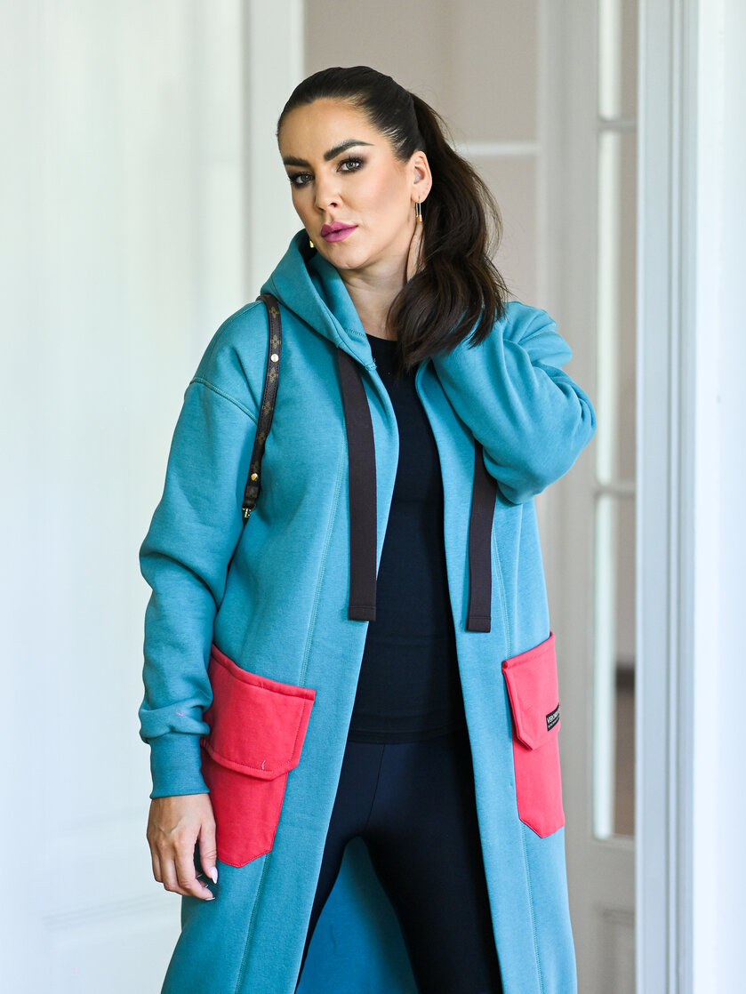 KARDIGAN MINT GREEN & SALMON / 2 DĹŽKY NA VÝBER !