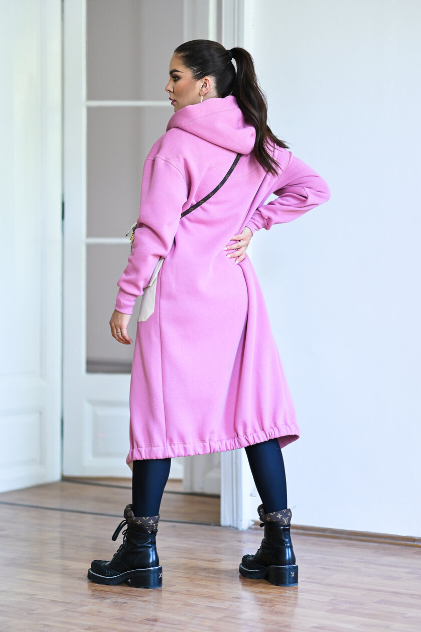 KARDIGAN OLD PINK & IVORY / 2 DĹŽKY NA VÝBER !