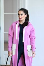 KARDIGAN OLD PINK & IVORY / 2 DĹŽKY NA VÝBER !