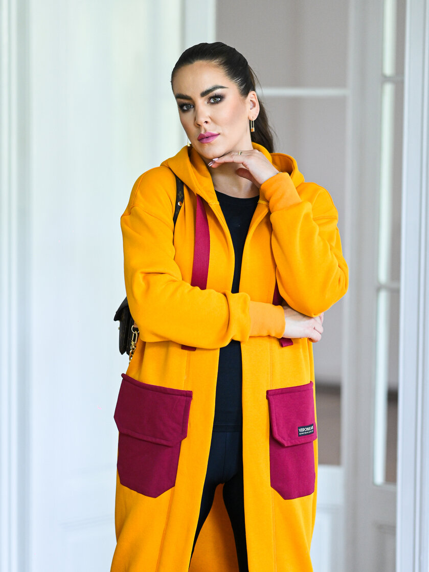 KARDIGAN ORANGE & VINE / 2 DĹŽKY NA VÝBER !