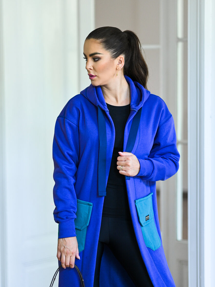 KARDIGAN PURPLE & OPAL GREEN / 2 DĹŽKY NA VÝBER !