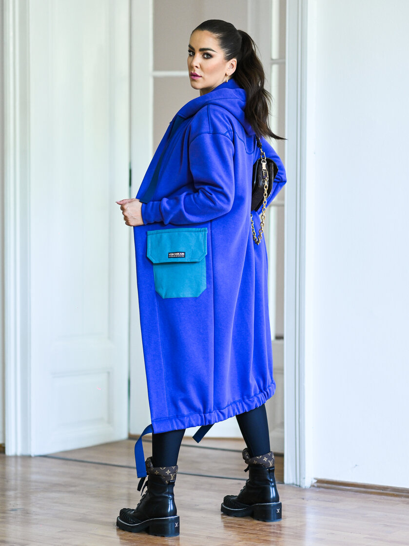 KARDIGAN PURPLE & OPAL GREEN / 2 DĹŽKY NA VÝBER !