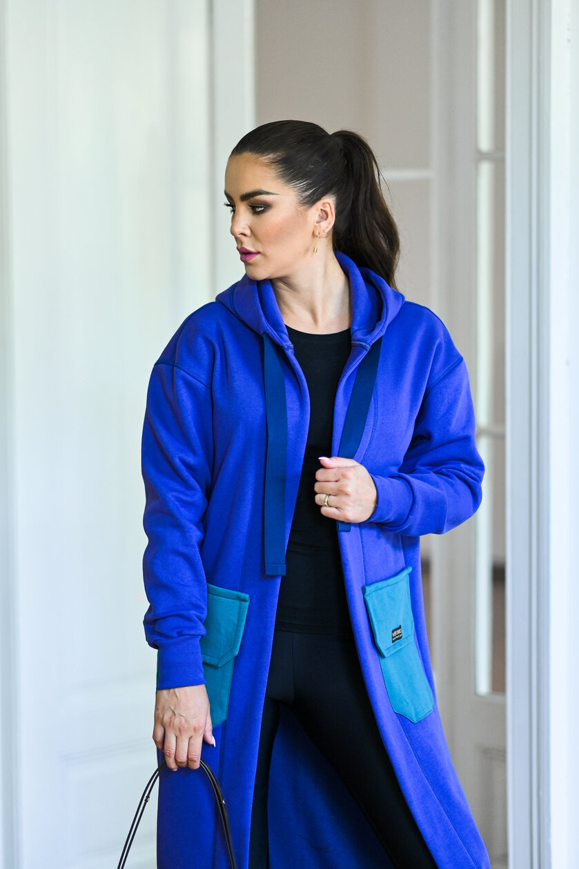 KARDIGAN PURPLE & OPAL GREEN / 2 DĹŽKY NA VÝBER !