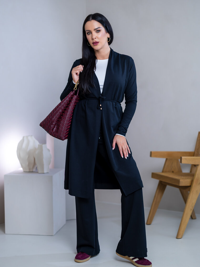 LEŽÉRNY KARDIGAN “HARPER” S VIAZAČKOU