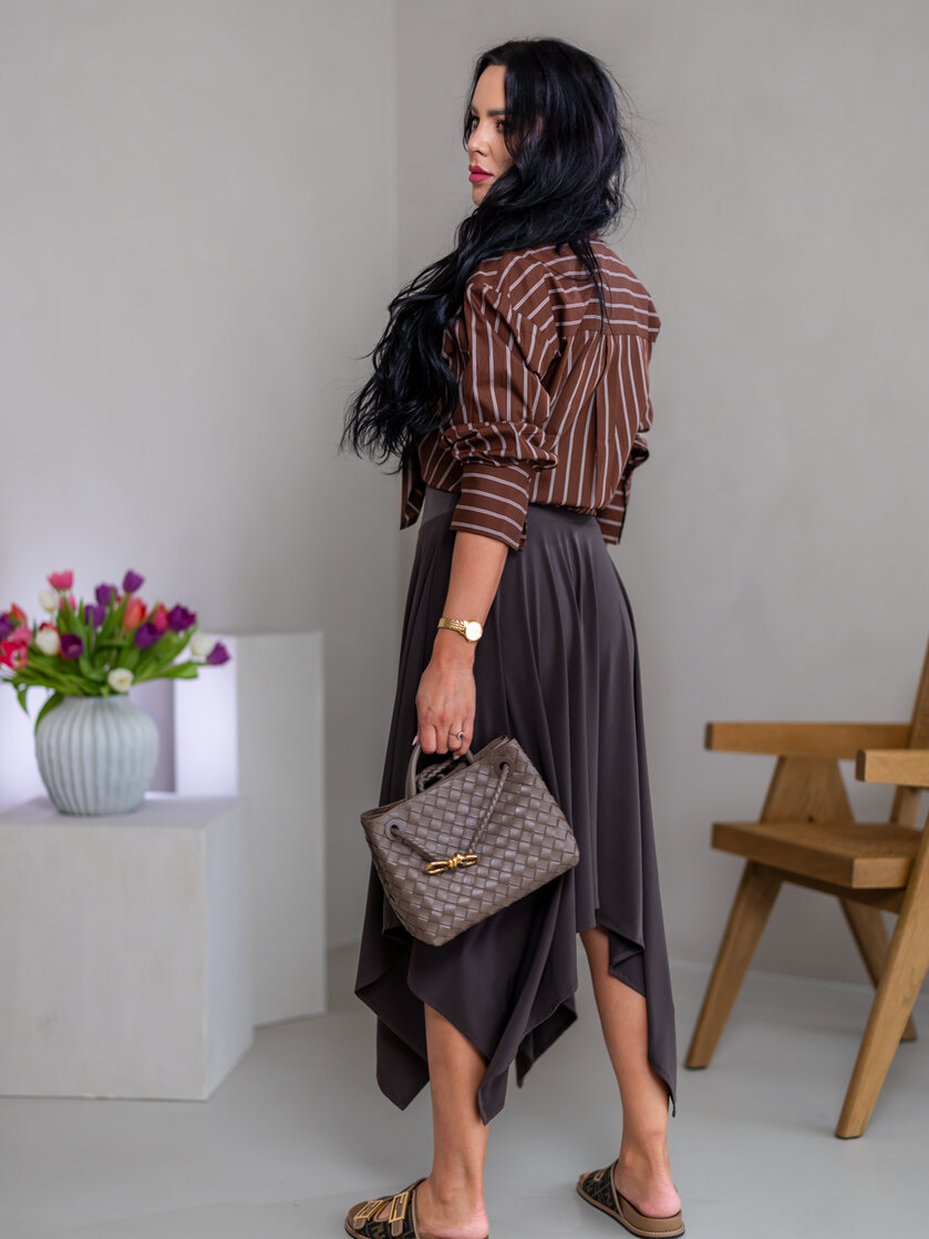 MIDI CÍPOVÁ SUKŇA “LUNA” - HLADKÁ