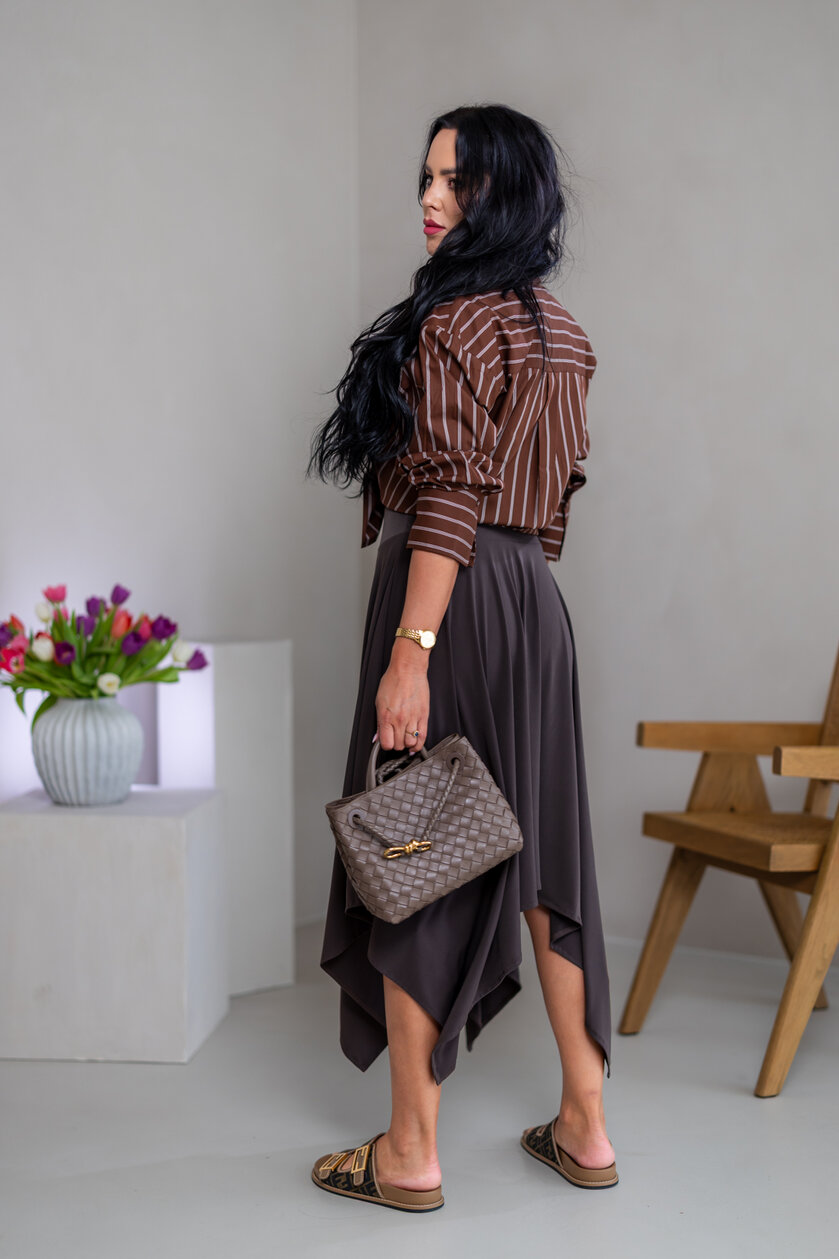 MIDI CÍPOVÁ SUKŇA “LUNA” - HLADKÁ