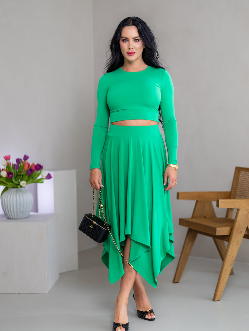 MIDI CÍPOVÁ SUKŇA “LUNA” - HLADKÁ