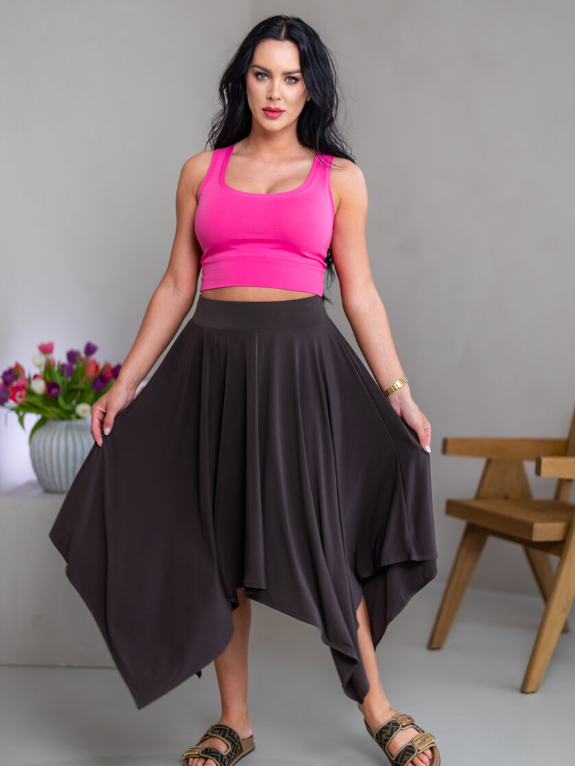 MIDI CÍPOVÁ SUKŇA “LUNA” - HLADKÁ