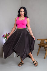 MIDI CÍPOVÁ SUKŇA “LUNA” - HLADKÁ