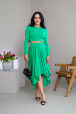 MIDI CÍPOVÁ SUKŇA “LUNA” - HLADKÁ