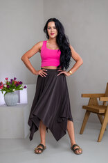 MIDI CÍPOVÁ SUKŇA “LUNA” - HLADKÁ