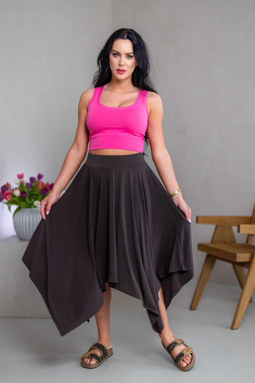 MIDI CÍPOVÁ SUKŇA “LUNA” - HLADKÁ