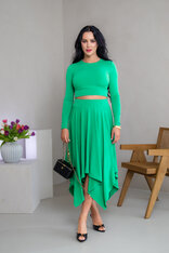 MIDI CÍPOVÁ SUKŇA “LUNA” - HLADKÁ