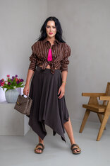 MIDI CÍPOVÁ SUKŇA “LUNA” - HLADKÁ