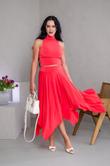 MIDI CÍPOVÁ SUKŇA “LUNA” - HLADKÁ