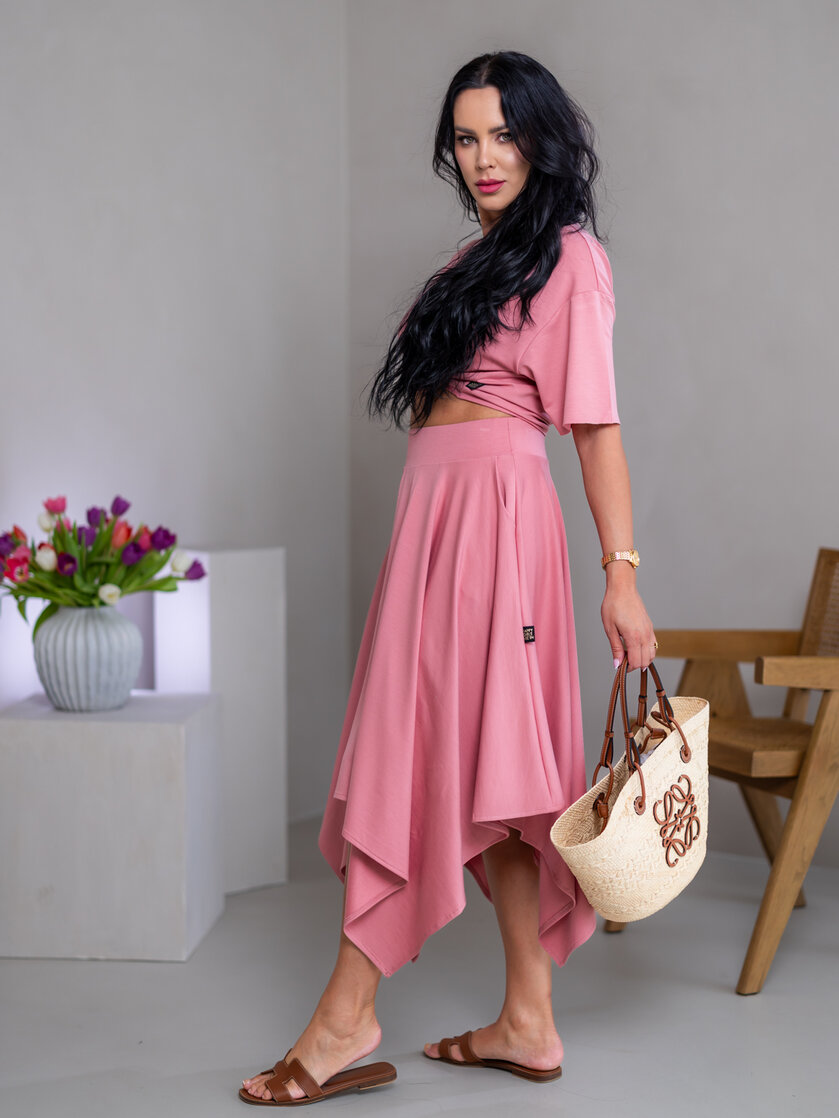 MIDI CÍPOVÁ SUKŇA “LUNA” S VRECKAMI