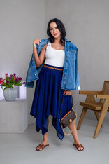 MIDI CÍPOVÁ SUKŇA “LUNA” S VRECKAMI