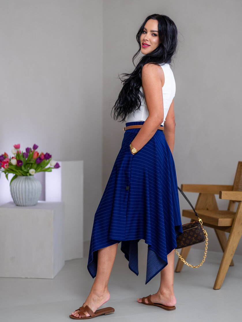 MIDI CÍPOVÁ SUKŇA “LUNA” S VRECKAMI