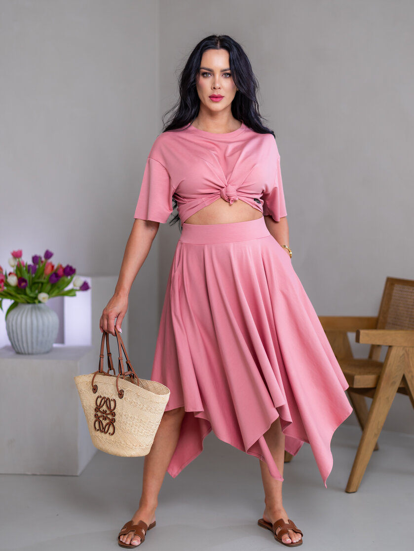 MIDI CÍPOVÁ SUKŇA “LUNA” S VRECKAMI