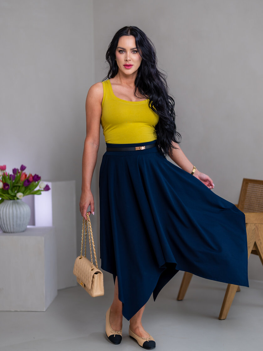 MIDI CÍPOVÁ SUKŇA “LUNA” S VRECKAMI