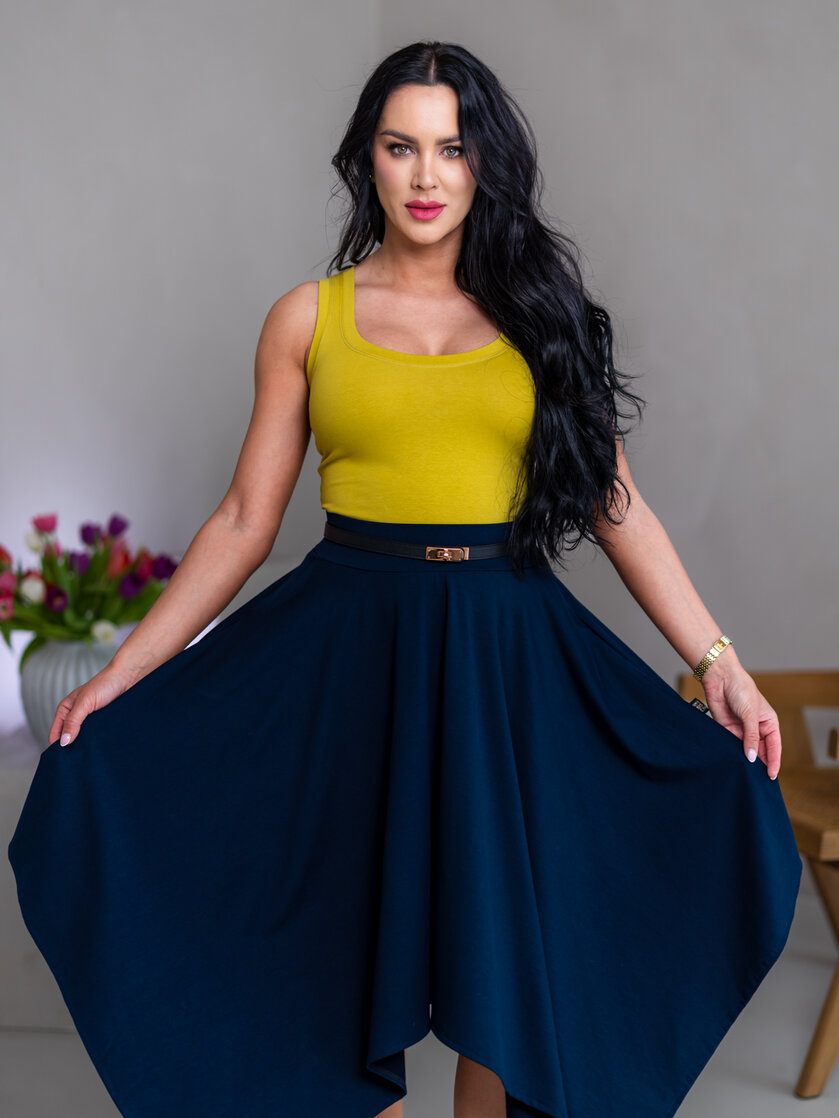 MIDI CÍPOVÁ SUKŇA “LUNA” S VRECKAMI