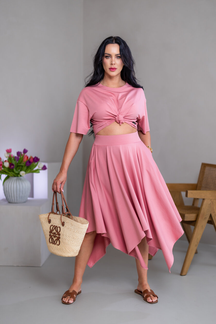 MIDI CÍPOVÁ SUKŇA “LUNA” S VRECKAMI