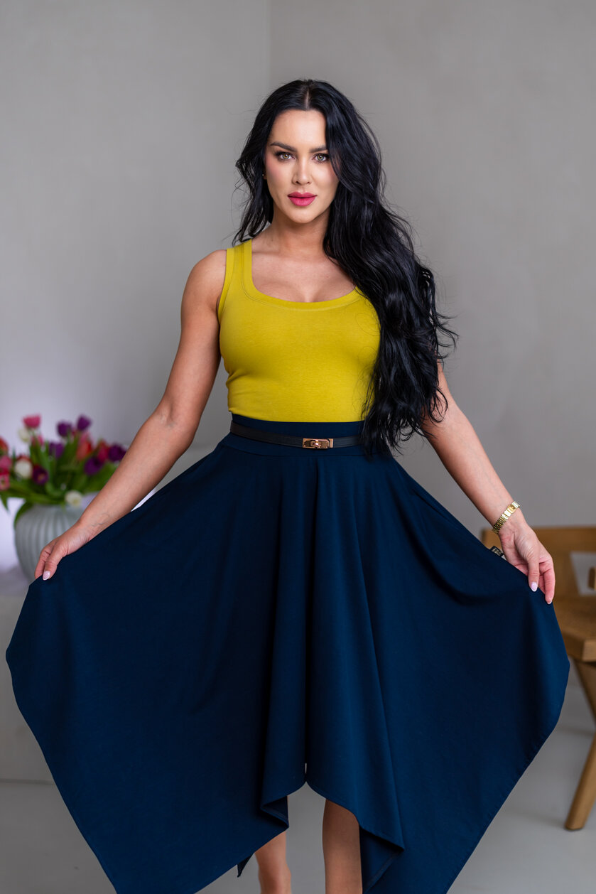 MIDI CÍPOVÁ SUKŇA “LUNA” S VRECKAMI