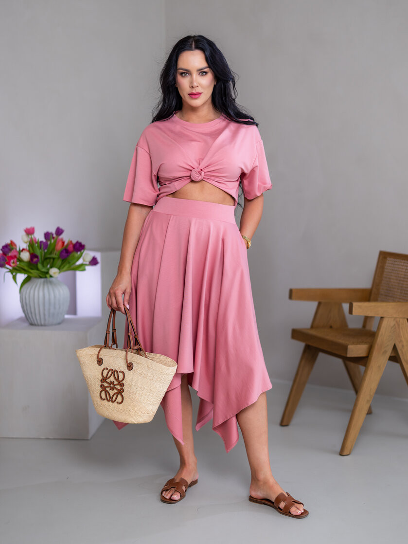 MIDI CÍPOVÁ SUKŇA “LUNA” S VRECKAMI