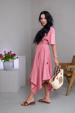 MIDI CÍPOVÁ SUKŇA “LUNA” S VRECKAMI