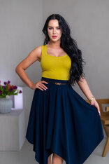 MIDI CÍPOVÁ SUKŇA “LUNA” S VRECKAMI