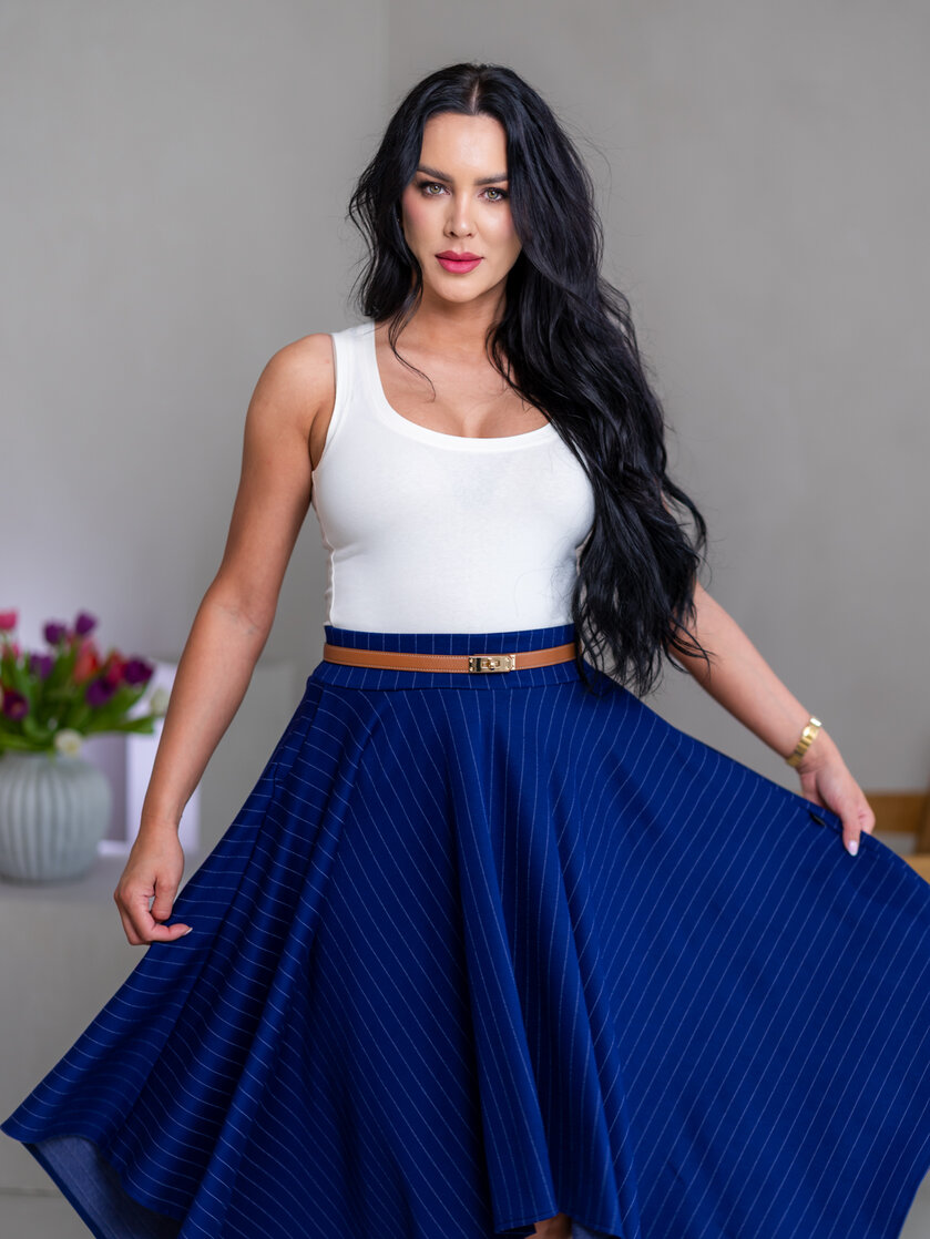 MIDI CÍPOVÁ SUKŇA “LUNA” S VRECKAMI