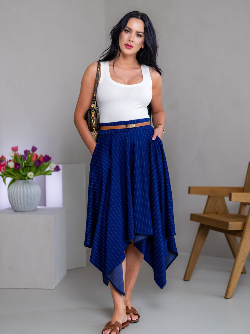 MIDI CÍPOVÁ SUKŇA “LUNA” S VRECKAMI