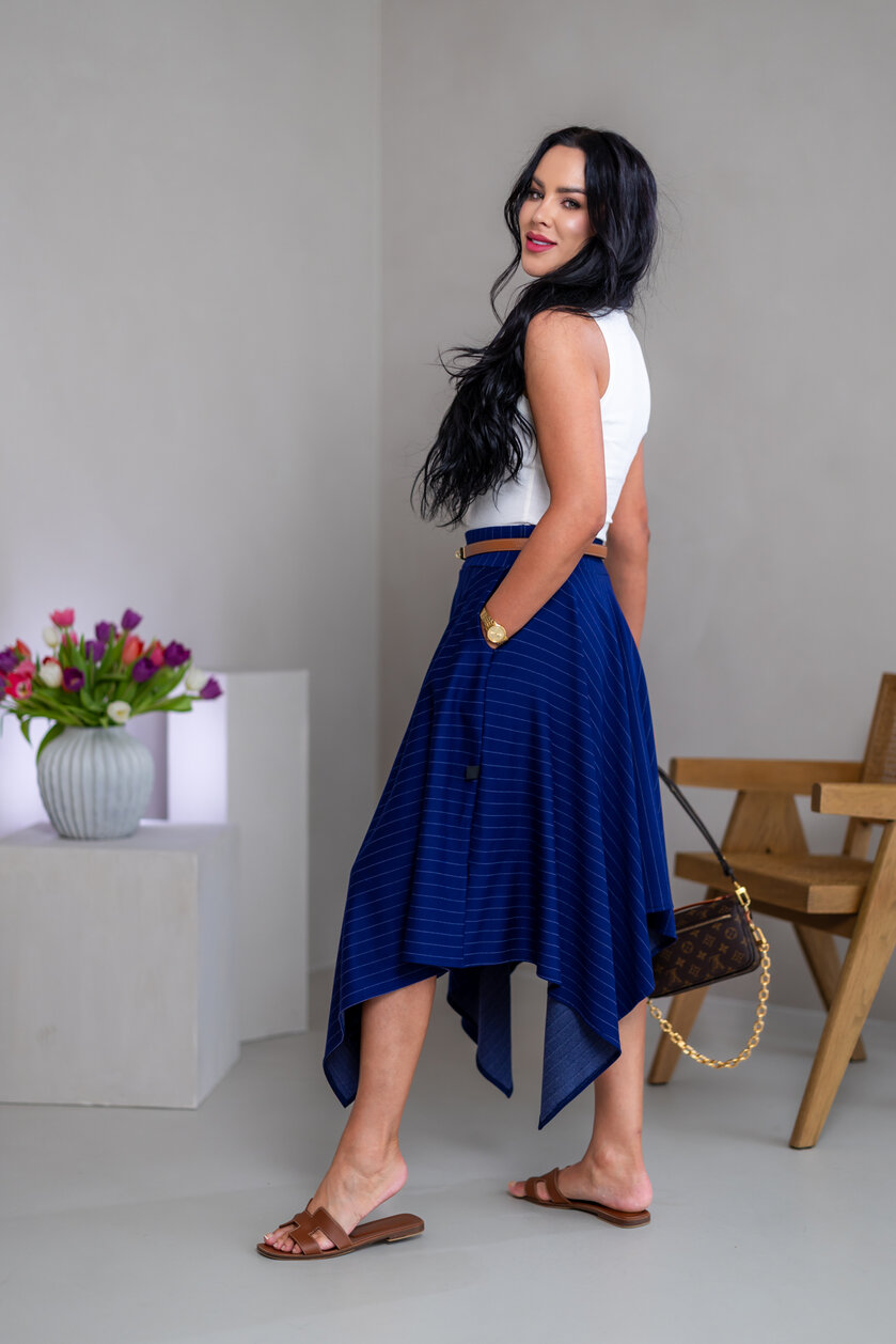 MIDI CÍPOVÁ SUKŇA “LUNA” S VRECKAMI