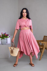 MIDI CÍPOVÁ SUKŇA “LUNA” S VRECKAMI