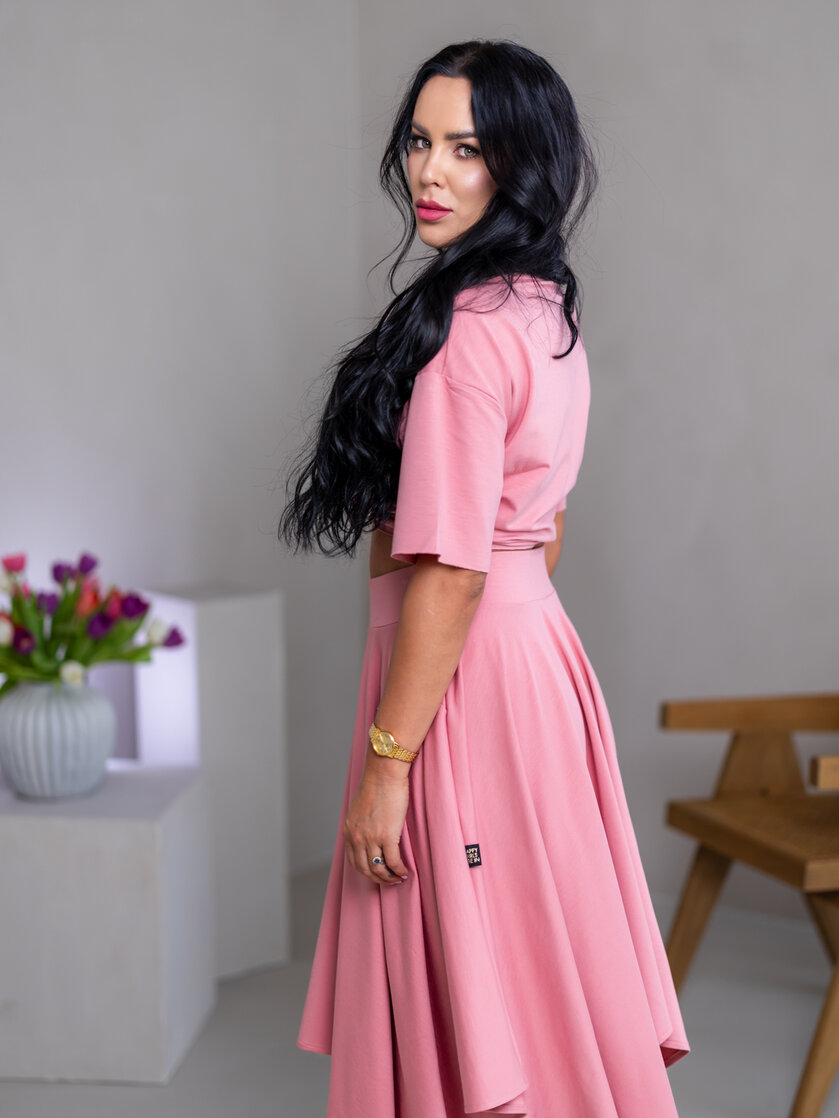 MIDI CÍPOVÁ SUKŇA “LUNA” S VRECKAMI