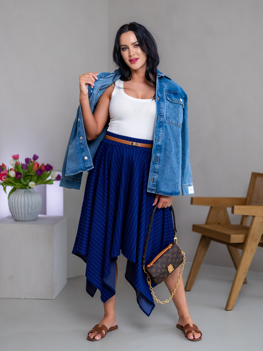 MIDI CÍPOVÁ SUKŇA “LUNA” S VRECKAMI