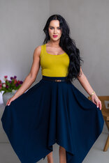 MIDI CÍPOVÁ SUKŇA “LUNA” S VRECKAMI