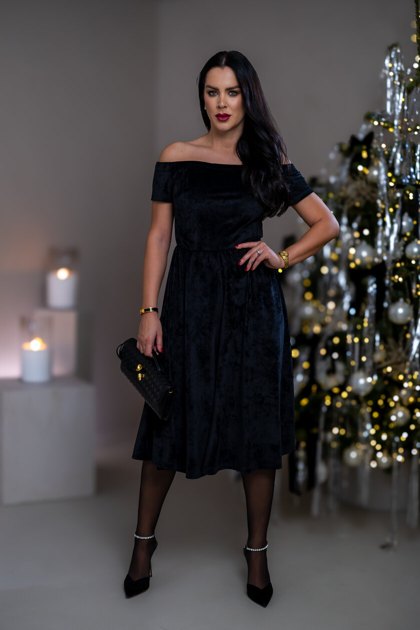 MIDI ŠATY “JULIET” S ODHALENÝMI RAMENAMI