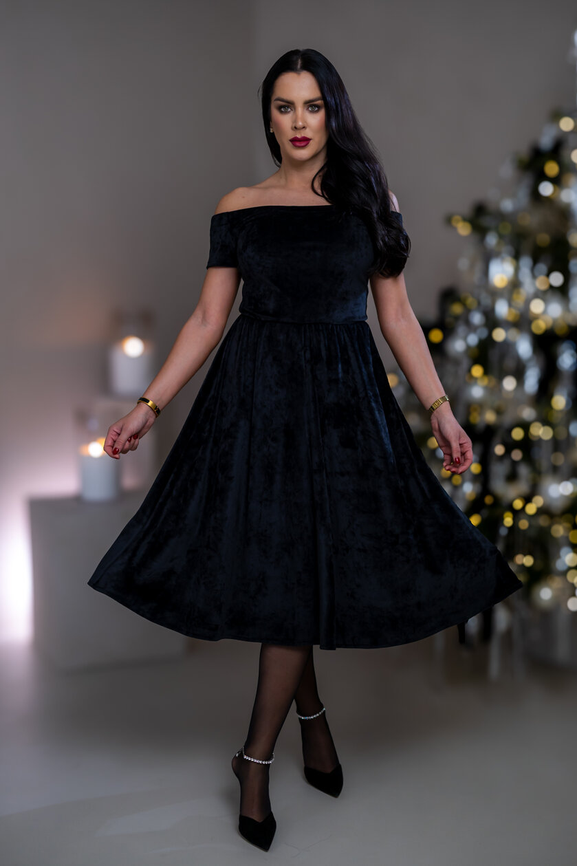 MIDI ŠATY “JULIET” S ODHALENÝMI RAMENAMI